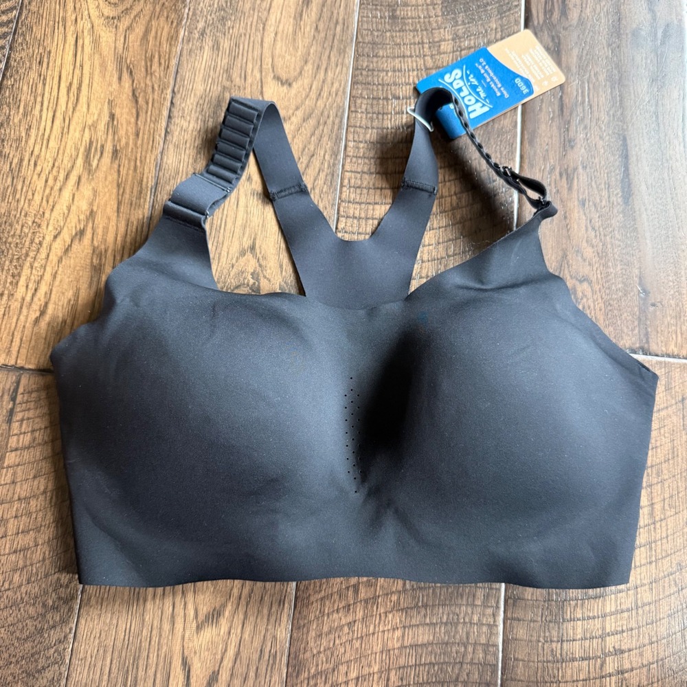 Brooks Dare Racerback 2.0 Run Bra Black High Impact Sports Bra 36DD 350085 NWT